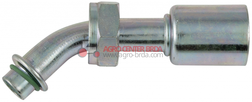 45° FEMALE FITTING WITH O-RING AND ROTOLOCK SWIVEL RING