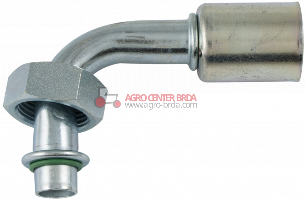 90° FEMALE FITTING WITH O-RING AND ROTOLOCK SWIVEL RING