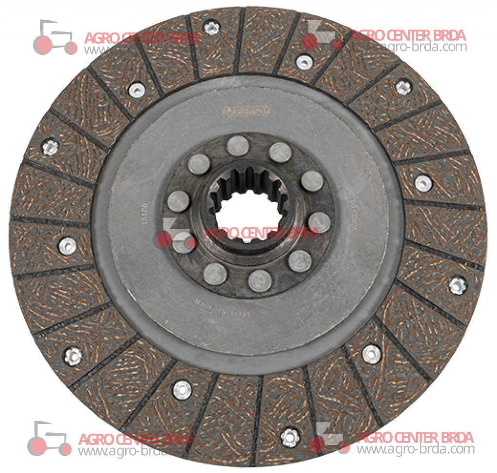 Rigid central clutch disc