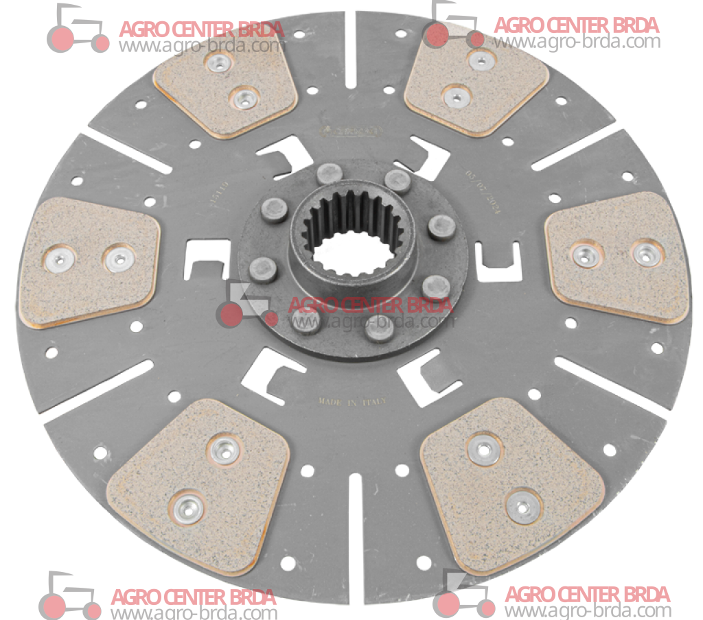 Starre zentrale Scheibe Metall-Keramik mit 6 Plättchen Ø 280 gesintert  40x36EV - Z.20