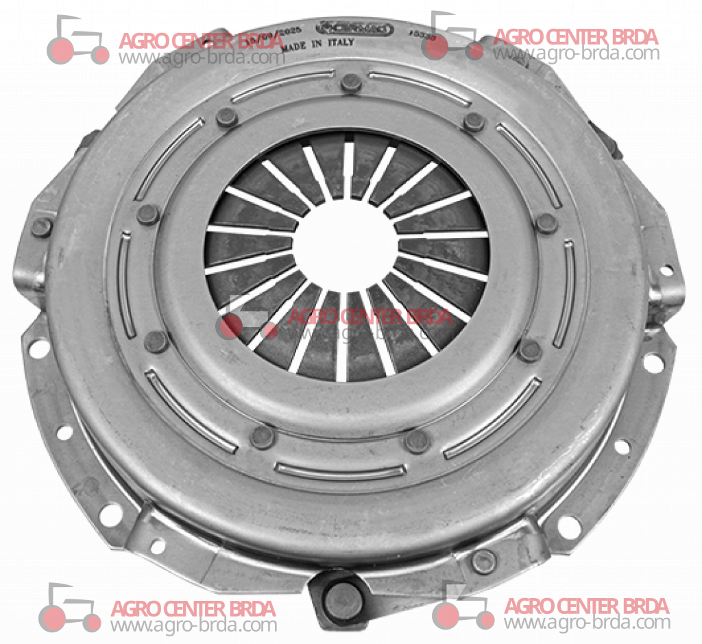 Single-plate clutch with diaphragm springs