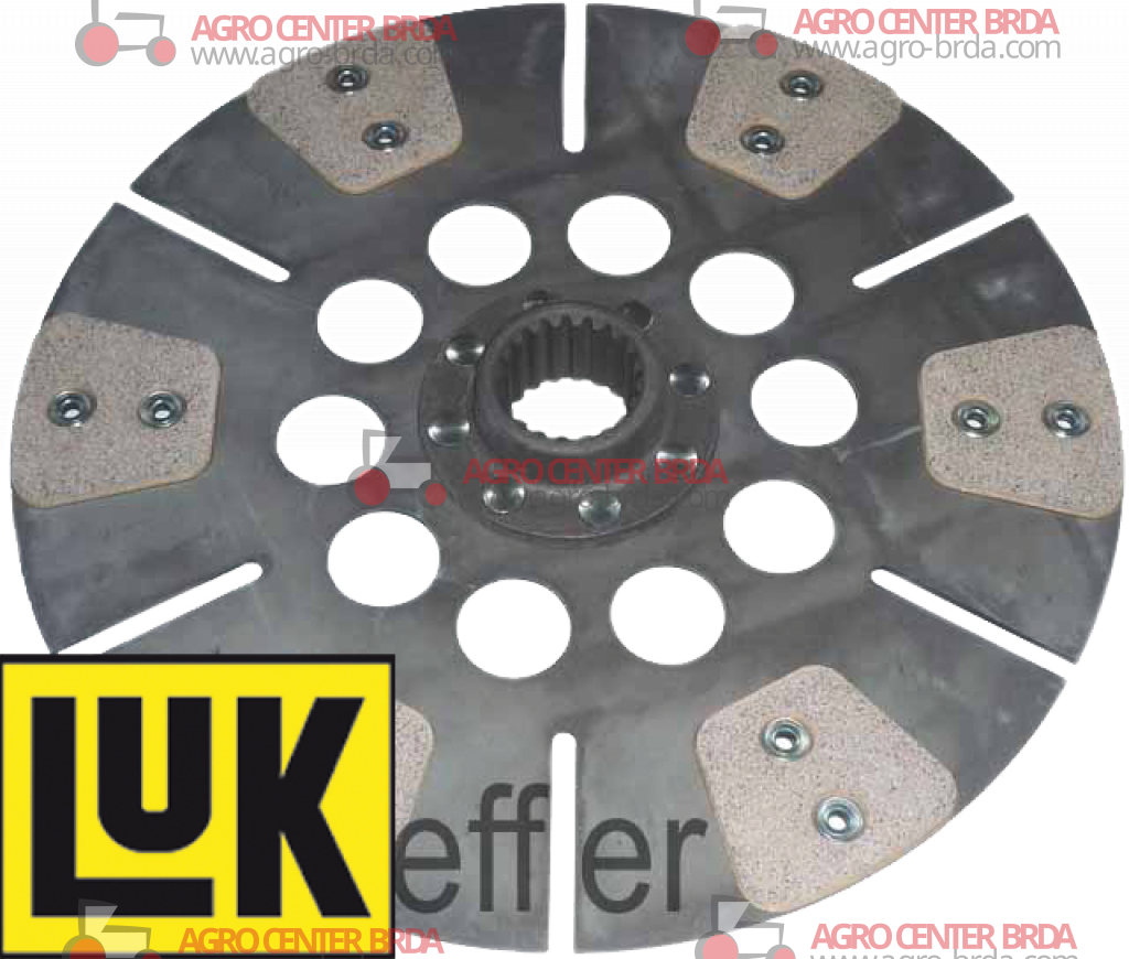 Rigid central clutch disc 6 vanes