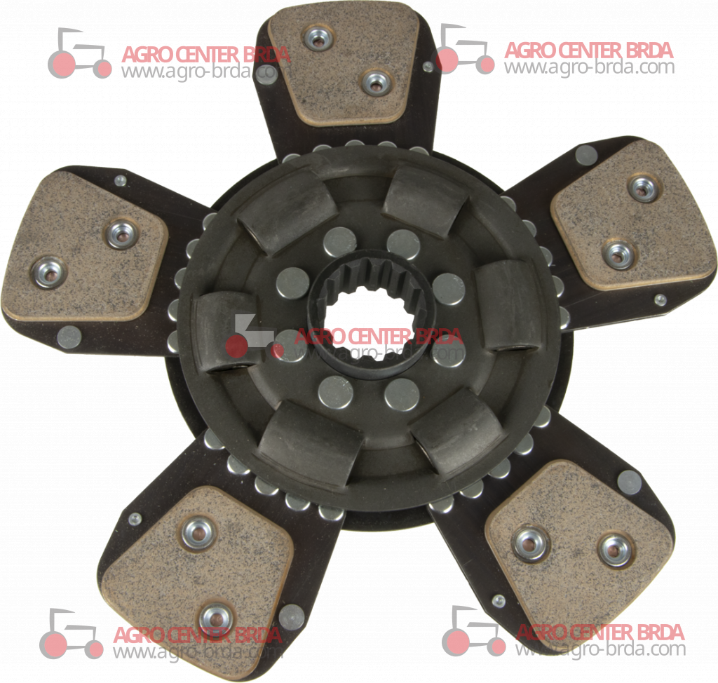 Central rigid cerametallic plate with tension springs and 5 vanes Ø 280 sintered 40x35EV - Z.14
