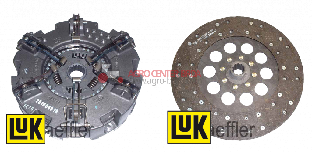 Double clutch kit with 6 levers, internal plate and PTO plate Ø 310 mm