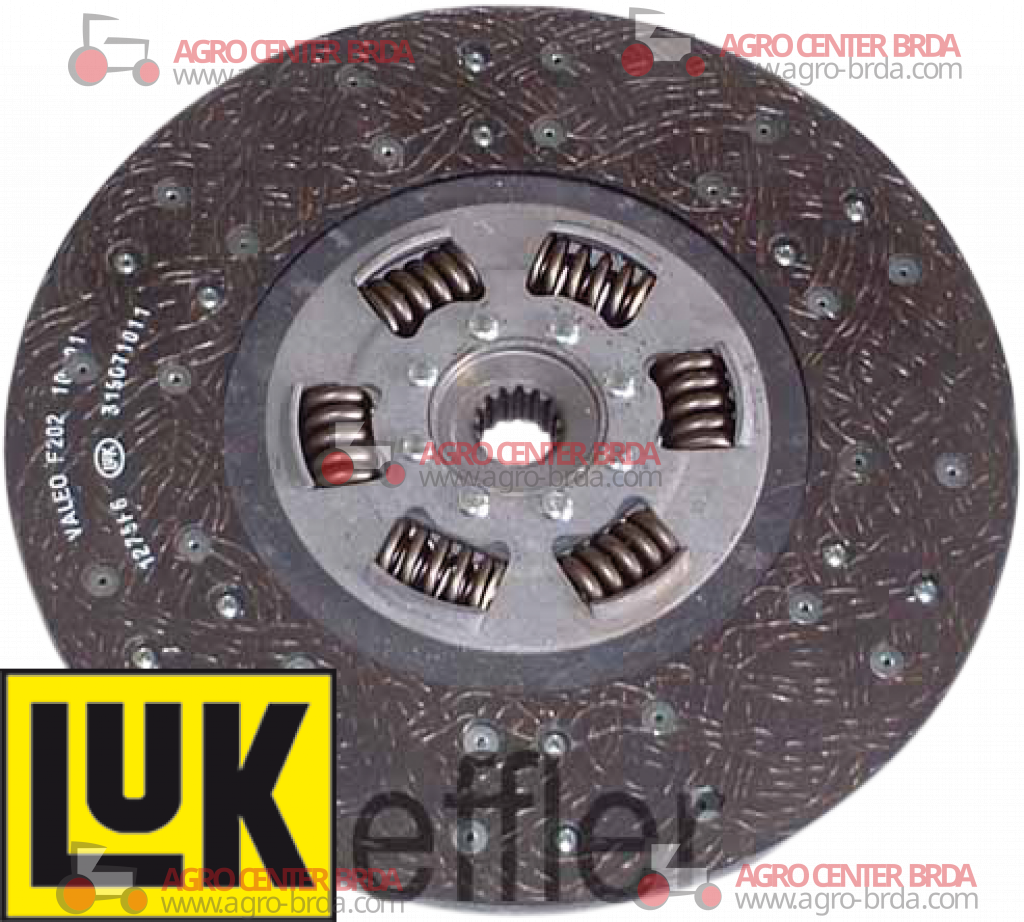 PTO clutch disc with springs