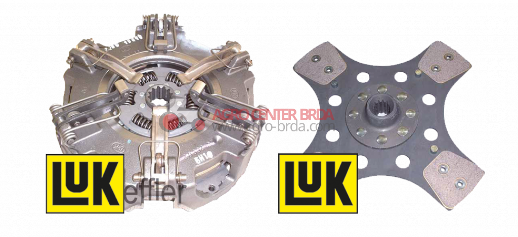 Double-plate clutch kit with 6-lever mechanism and PTO plate Ø 280 mm 34x40 - Z.12