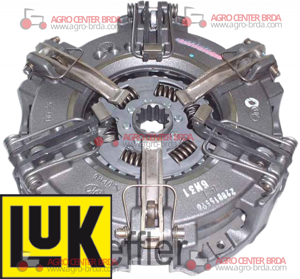 Double-plate clutch with 6 levers Ø 280 mm and plate 34x40 - Z.12 with 6 vanes