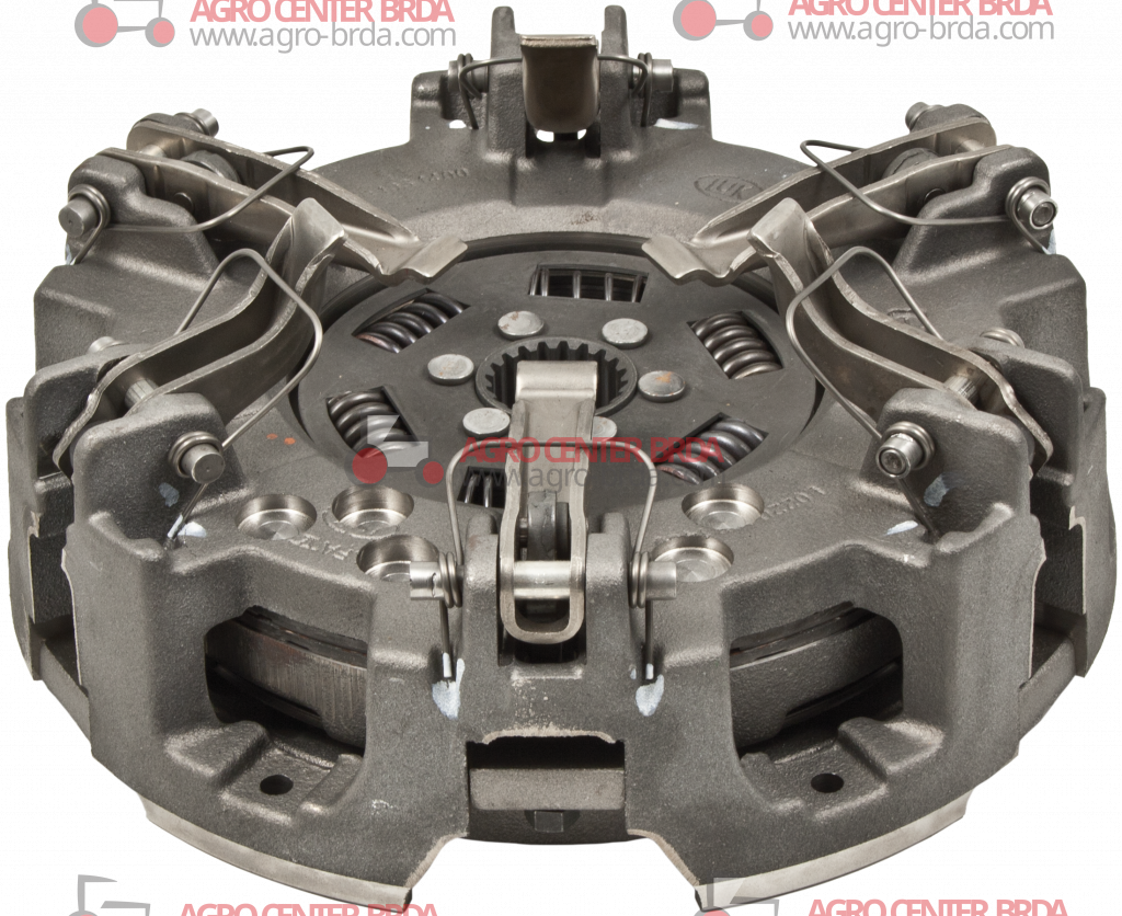 Double mechanism Clutch Ø 250/250 6 lever in cast iron + PTO plate (16007) - Ø 250 mm - 40x36 - Z.20