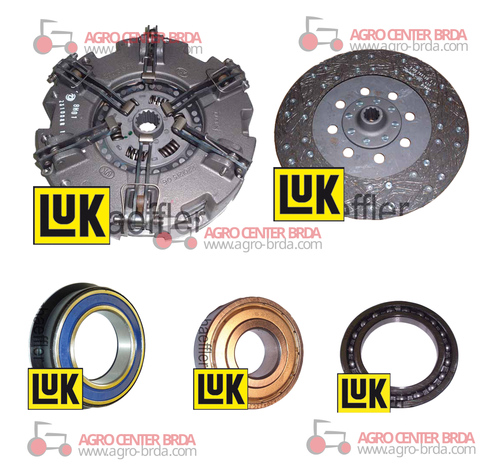 Clutch kit with PTO disc and bearings
