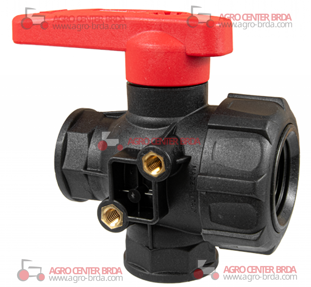 3-way ball valve with continuous flow