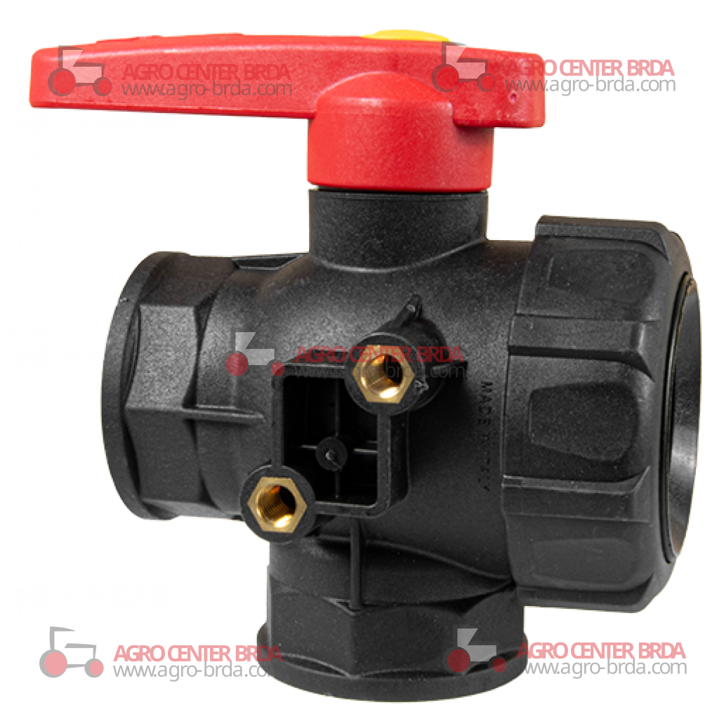 3-way ball valve with continuous flow