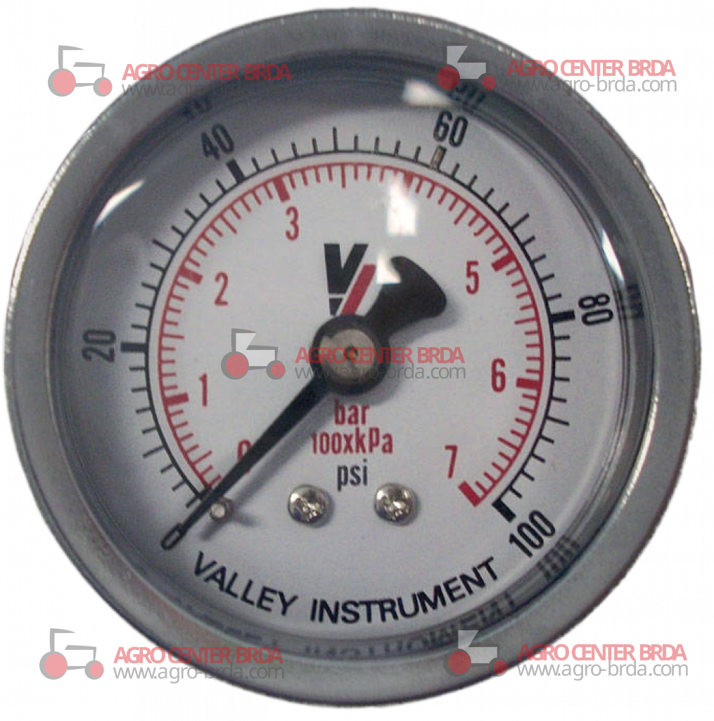 Pressure gauge with MALE rear connection