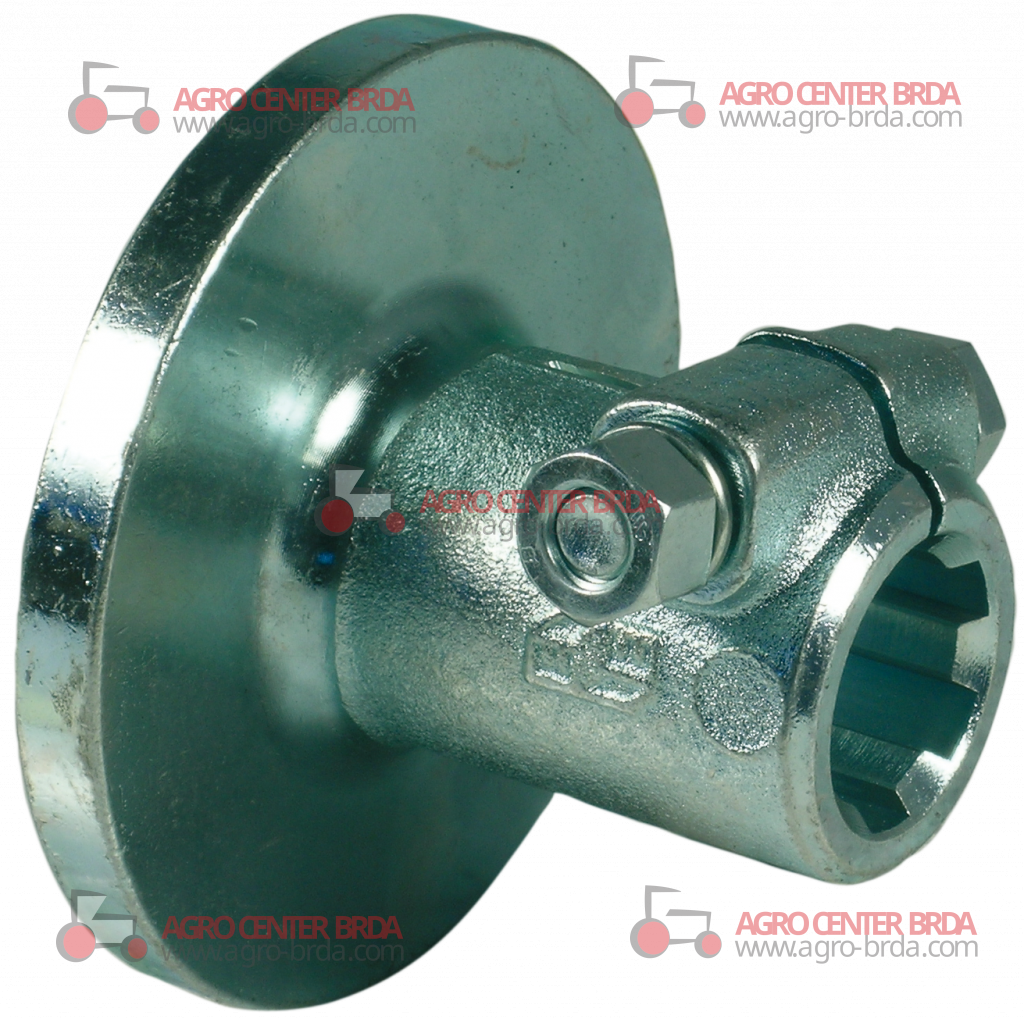 FLANGED HUB WITH FLANGE AND FIXING BOLT