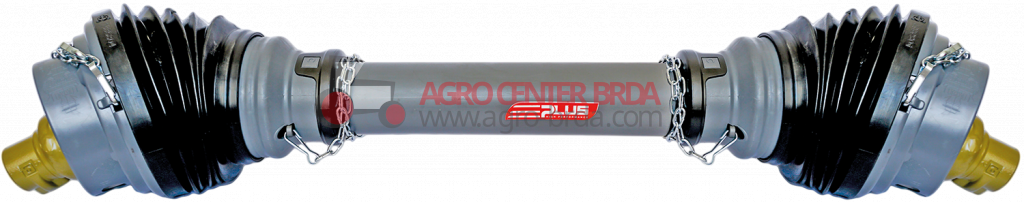 Wide angle PTO drive shaft for brush cutter