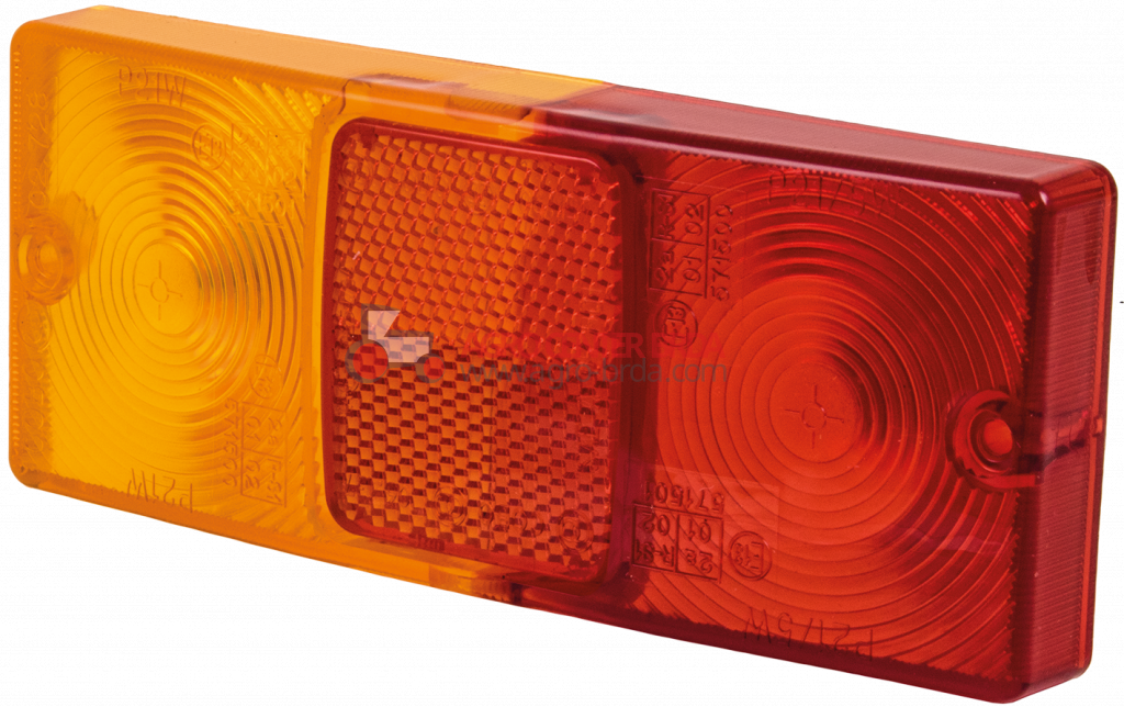 Leuchtenglas rechts und links (Rot - Orange)