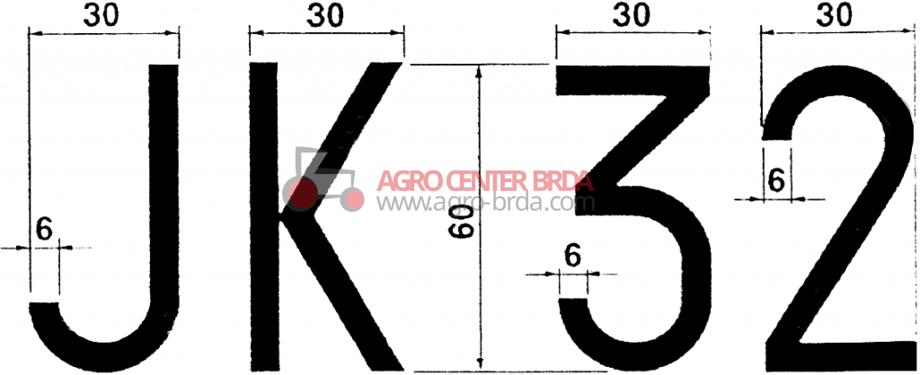 NUMBERS AND LETTRES ADHESIVES FOR PLATES AND REPLACED - TEMPORARY PANELS
