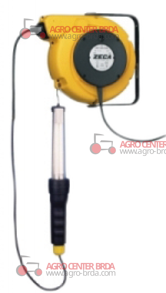 ELECTRIC CORD REEL WITH FLUORESCENT LAMP SOCKET