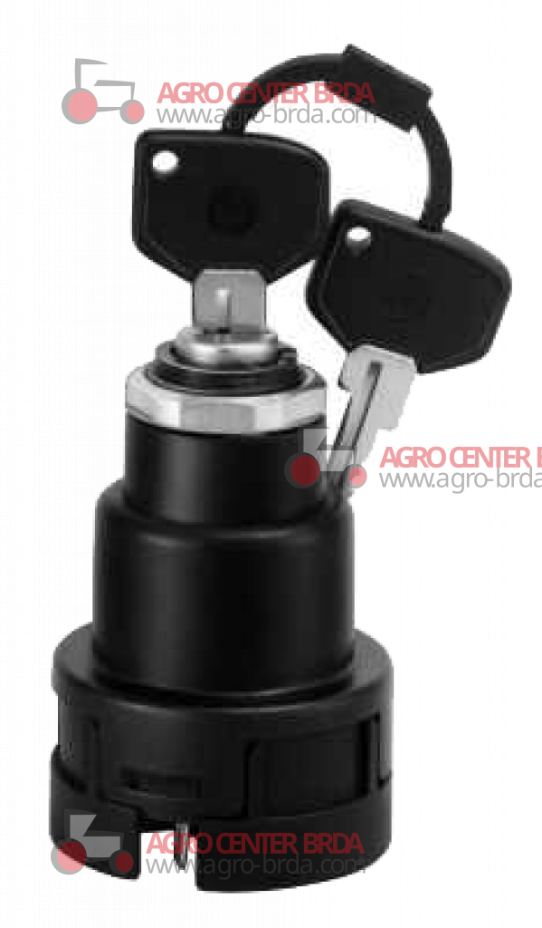 KEY-OPERATED IGNITION SWITCH WITH FRONT CONTACTS