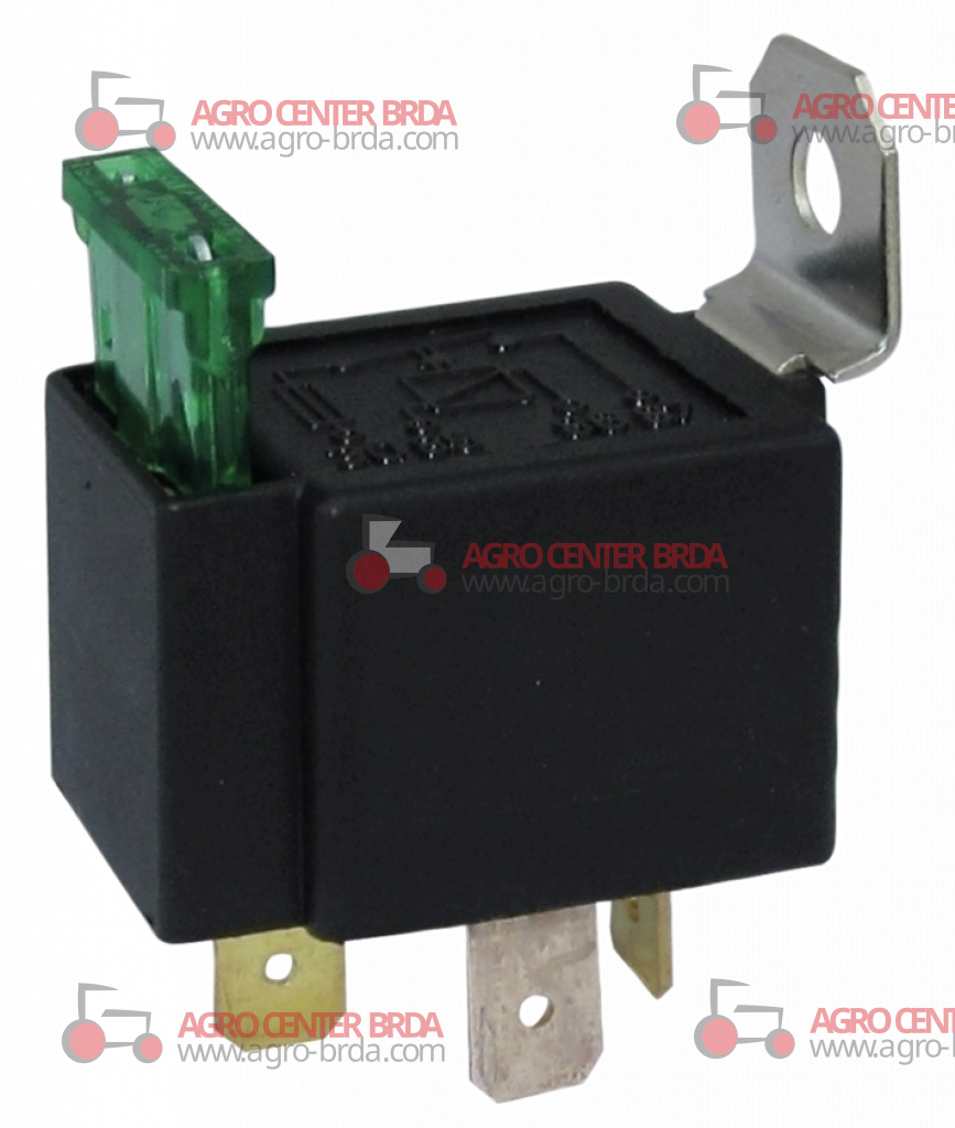 RELÉ ON-OFF 12V-30A CON FUSIBLE DE PROTECCIÓN Y SOPORTE DE FIJACIÓN