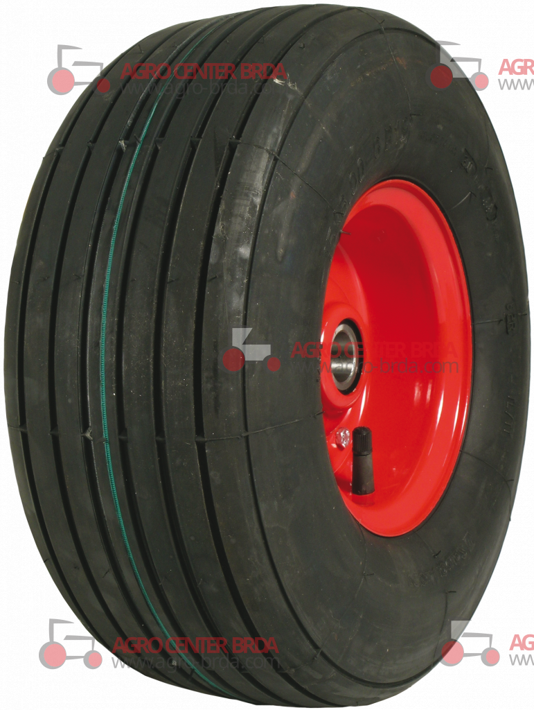 RIBBED TYRED WHEELS WITH BEARINGS