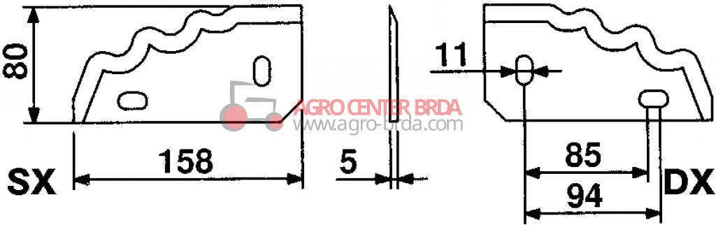 BLADES FOR MIXING-HORIZONTAL