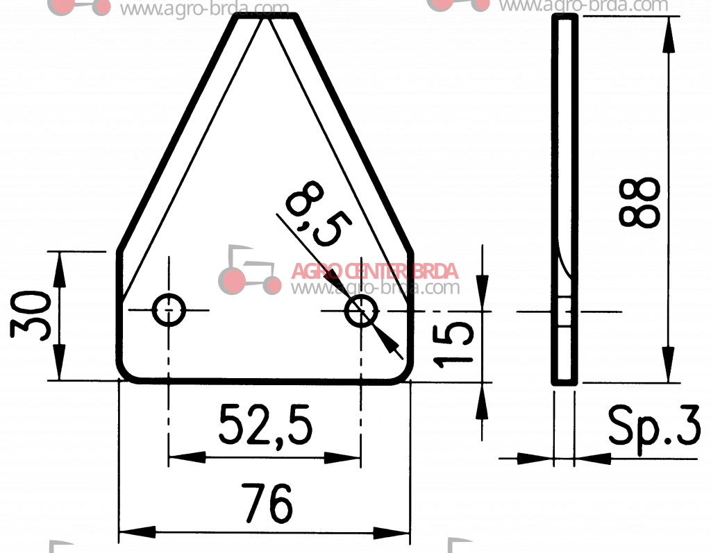 BLADES FOR MIXING MACHINES