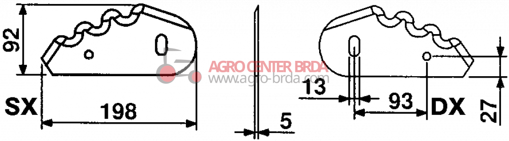 BLADES FOR MIXING-HORIZONTAL