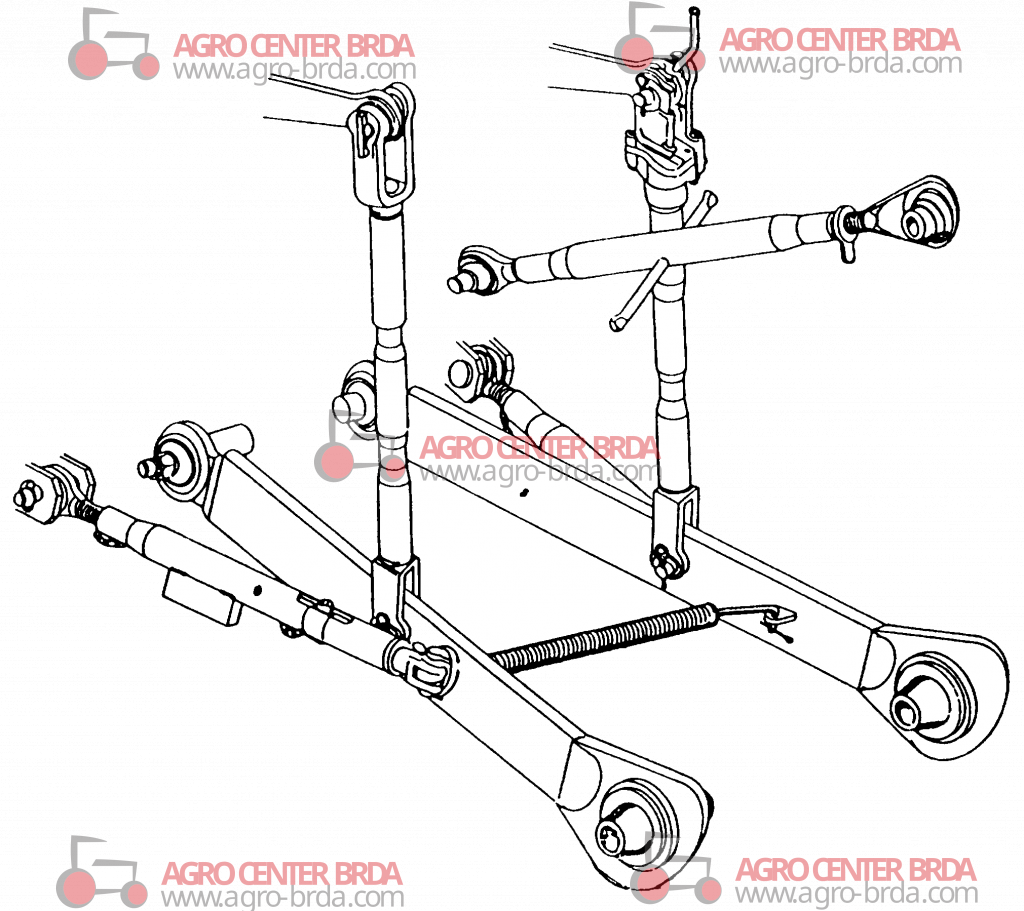 COMPLETE 3-POINT LINKAGE SET - FIAT