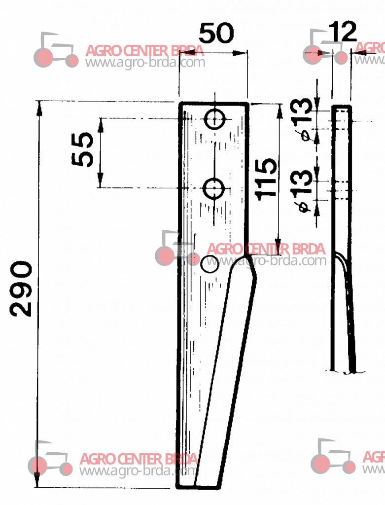 TINES FOR ROTARY HARROWS