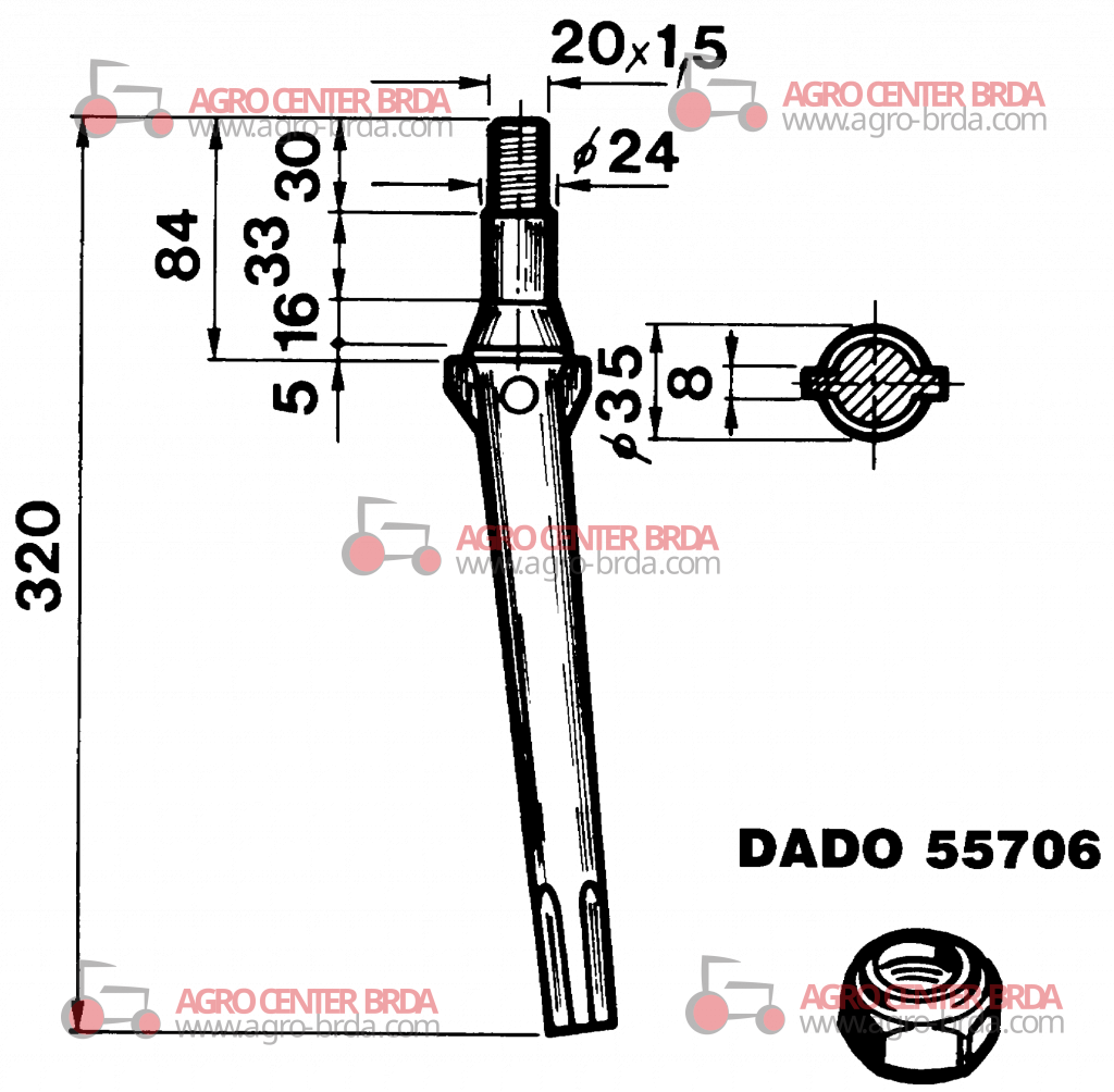 Tine for power harrows - Conical