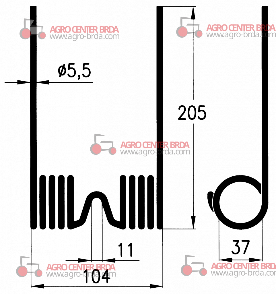 SPRINGS FOR MOWER-CONDITIONERS