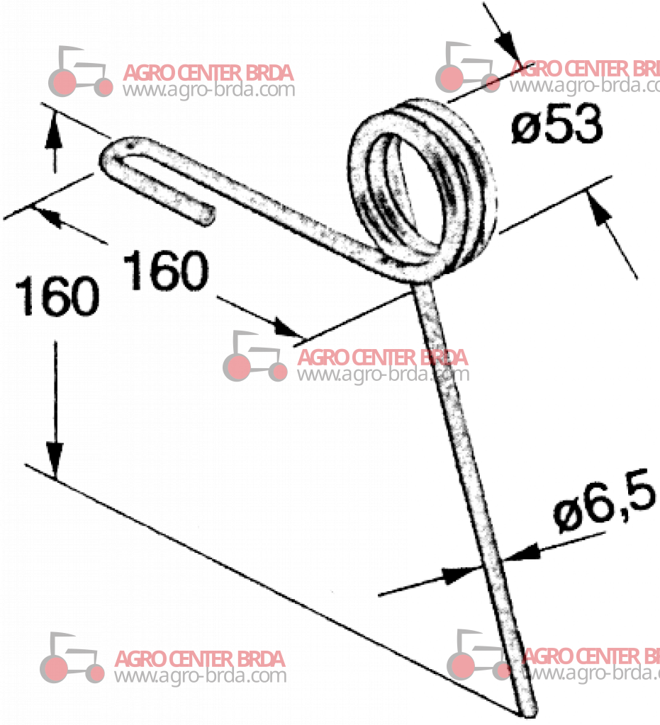 Standard rear tine for seed drill - various manufacturers