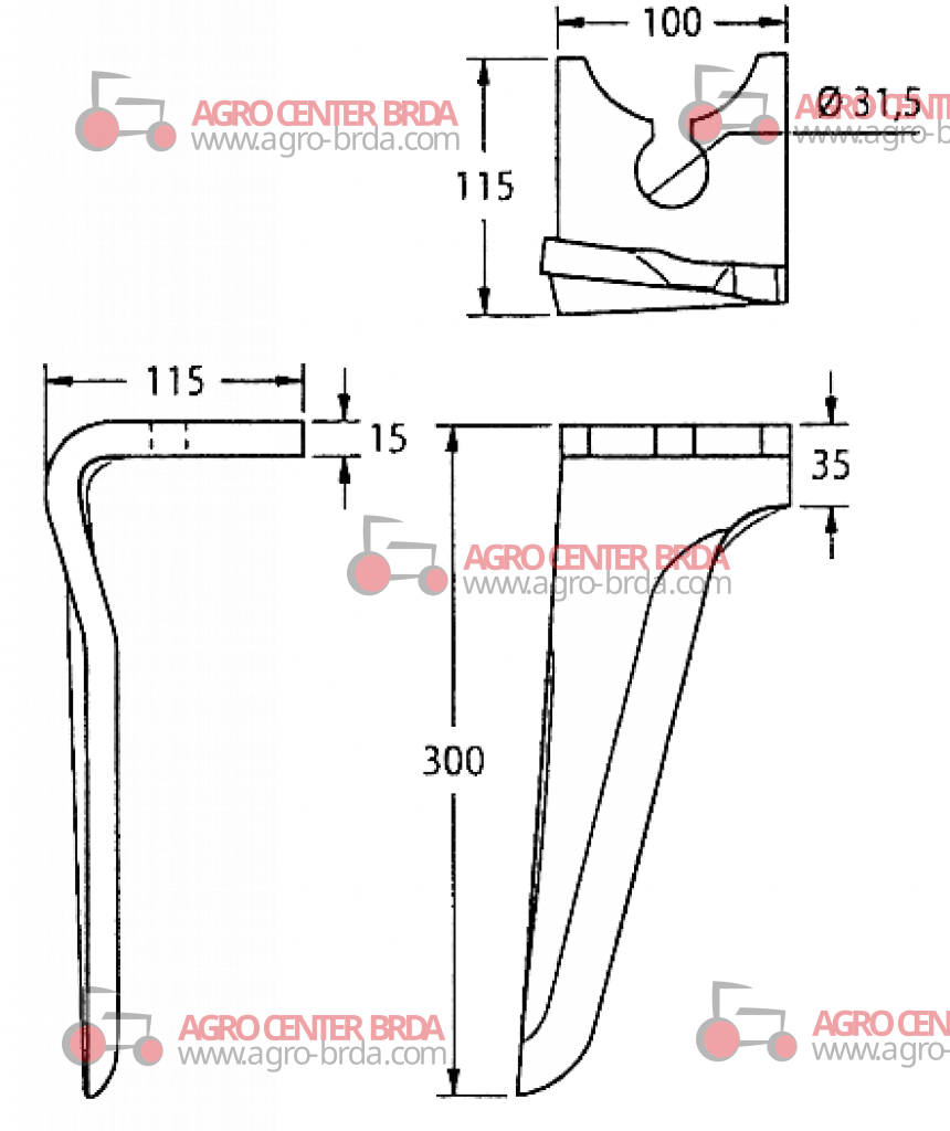 TINES FOR ROTARY HARROWS