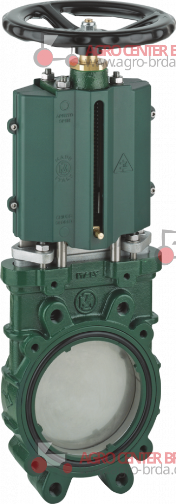 BLADE GATE VALVE WITHOUT OUTLET - HANDWHEEL VERSION