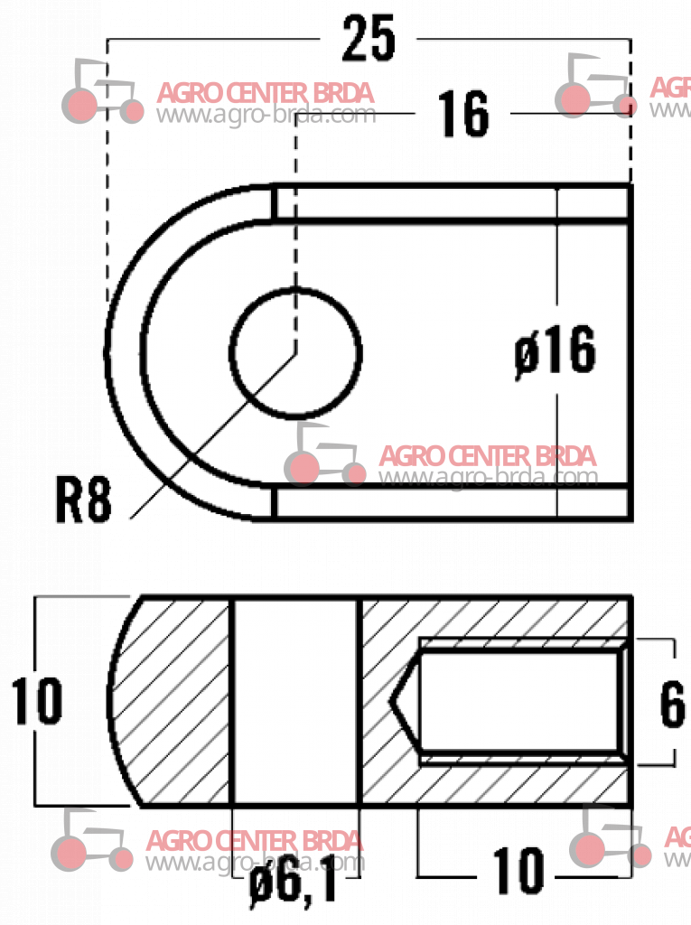 THREADED EYELETS FOR GAS SPRINGS