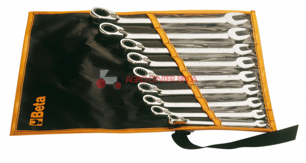 Set of 6 reversible ratcheting combination wrenches