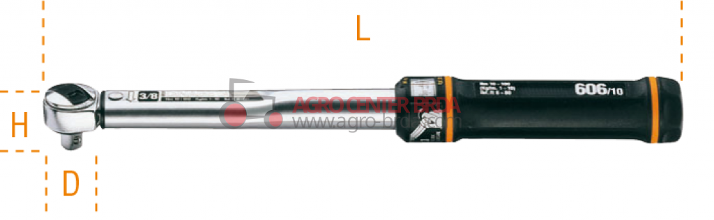 Snap-in torque wrench with reversible ratchet