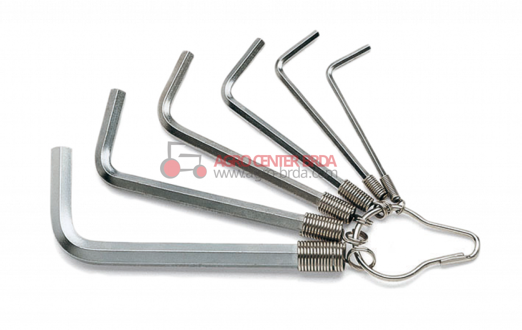 SET OF OFFSET KEY WRENCHES, CHROME-PLATED COMPRISING 6 PCS