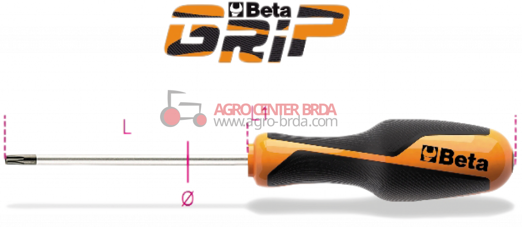 Screwdriver for  TAMPER RESISTANT TORX® screws - Beta GRIP