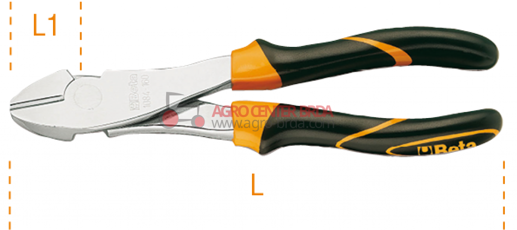 HEAVY DUTY diagonal cutting nippers, bi-material handle
