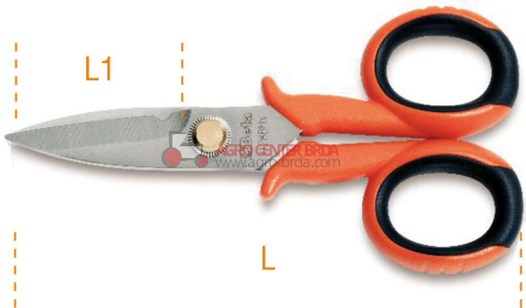 ELECTRICIANS' SCISSORS STRAIGHT BLADES IN STAINLESS STEEL