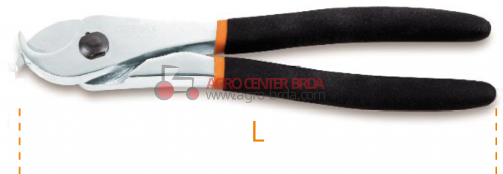 Cable cutter for cutting insulated copper and aluminium cables handles in PVC