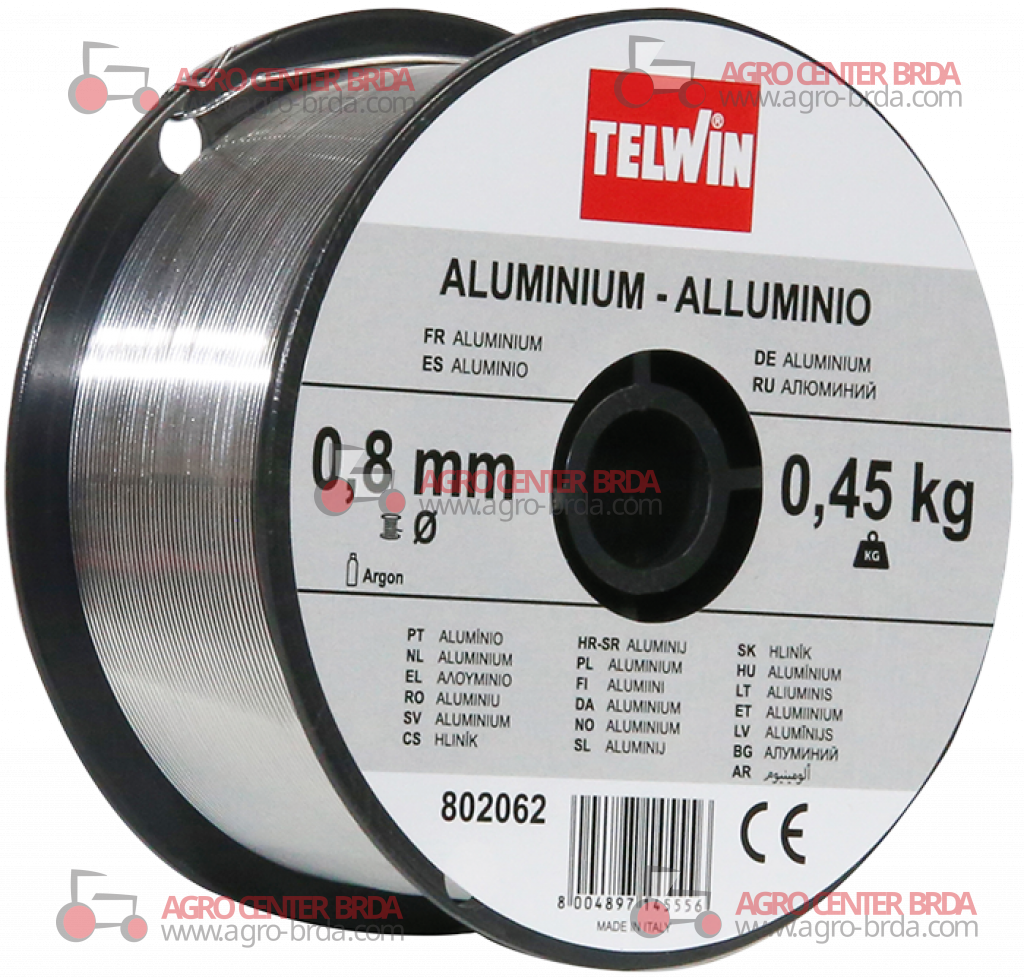 bobina filo 0,8mm alluminio kg 0,45