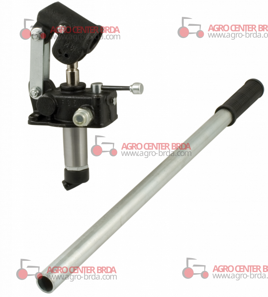 HAND PUMP DOUBLE ACTING, WITH BUILT IN SHUTOFF VALVE. Displacement 25 cm3 - Max. pressure 250 Atm - Couplings 3/8