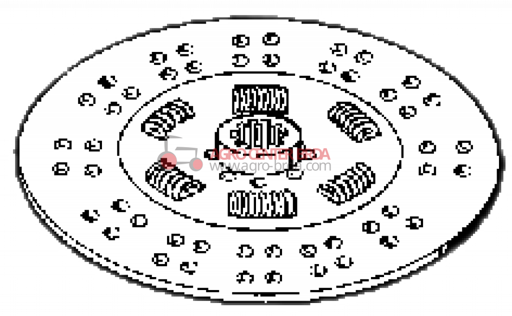 Disco centrale in ferodo con molle parastrappi320x203x3,829x23x4 - 10 cave