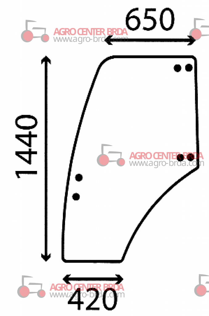 VETRO PORTIERA SX LANDINI SERIE VISION / VISION NEW