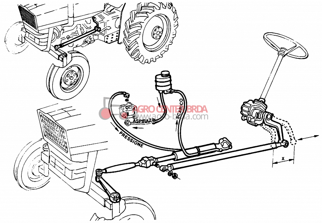 POWER STEERING INSTALLATION ASSEMBLIES FOR TRACTORS 5000, 5600, 6600