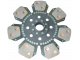 Central cerametallic plate with 7 vanes - Rigid Ø 350 sintered 50x45EV - 24 grooves
