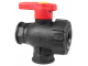 3-way ball valve with continuous flow