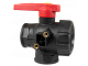 3-way ball valve with continuous flow